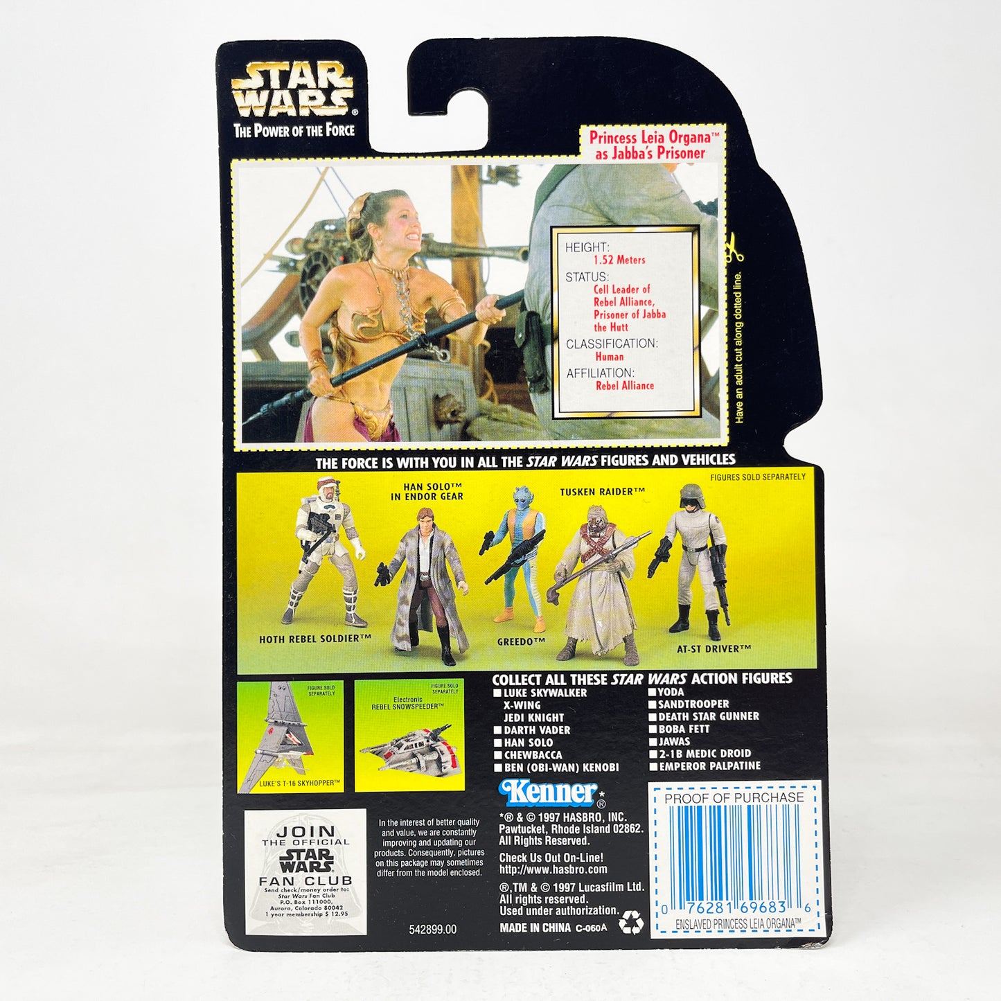 Princess Leia Organa as Jabba's Prisoner(Slave Leia) - Kenner Power of the Force (POTF2)
