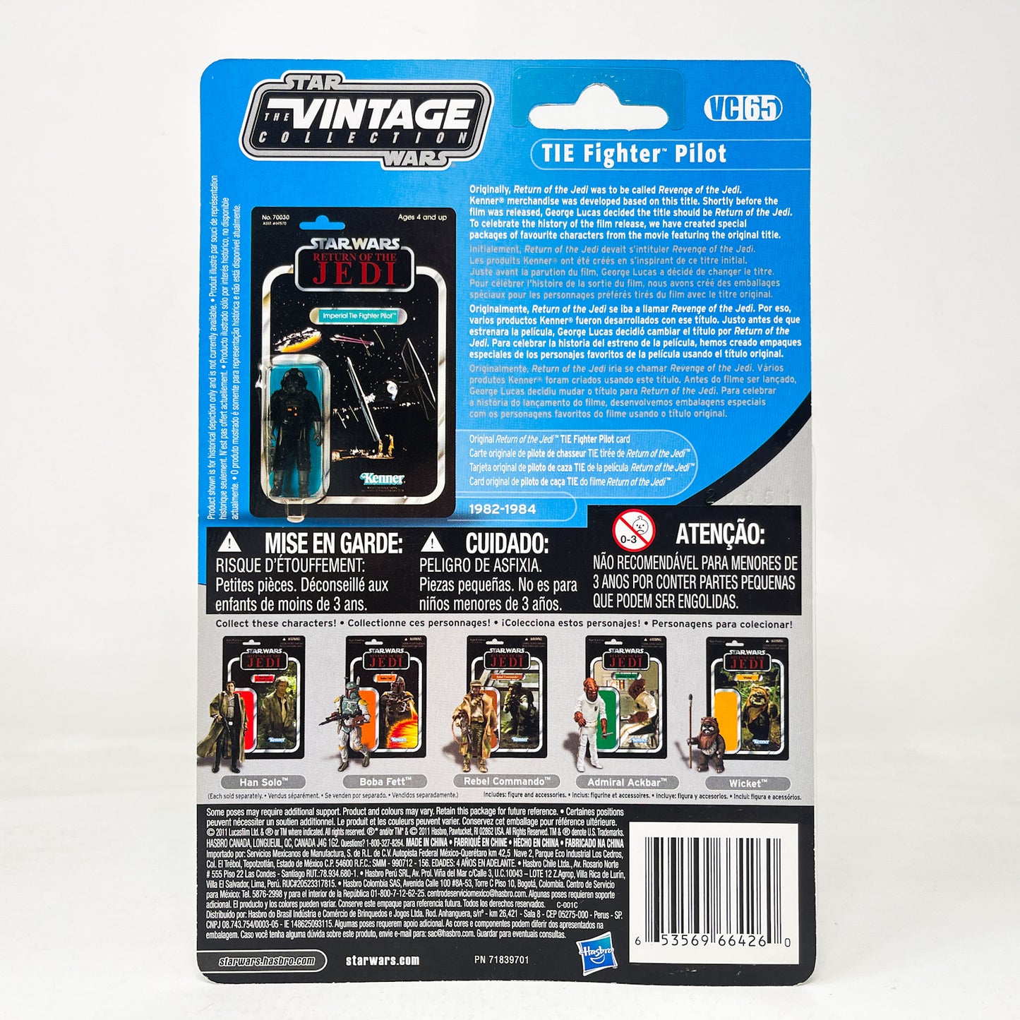 VC065 Tie Fighter Pilot (ROTJ) - Canadian Cardback - Hasbro Vintage Collection (2021)
