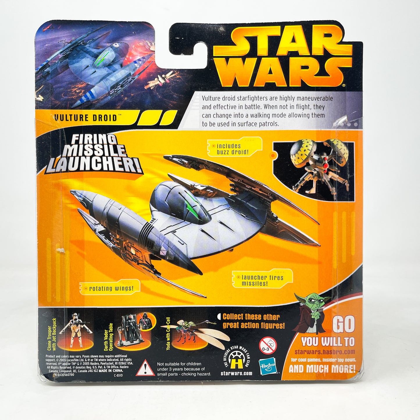 Vulture Droid with Buzz Droid - Hasbro 2005 Revenge of the Sith