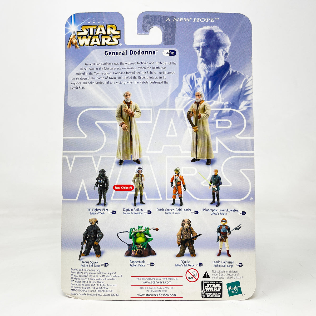 General Jan Dodonna (Battle of Yavin) #04-12 - Hasbro SAGA Series 3.75"