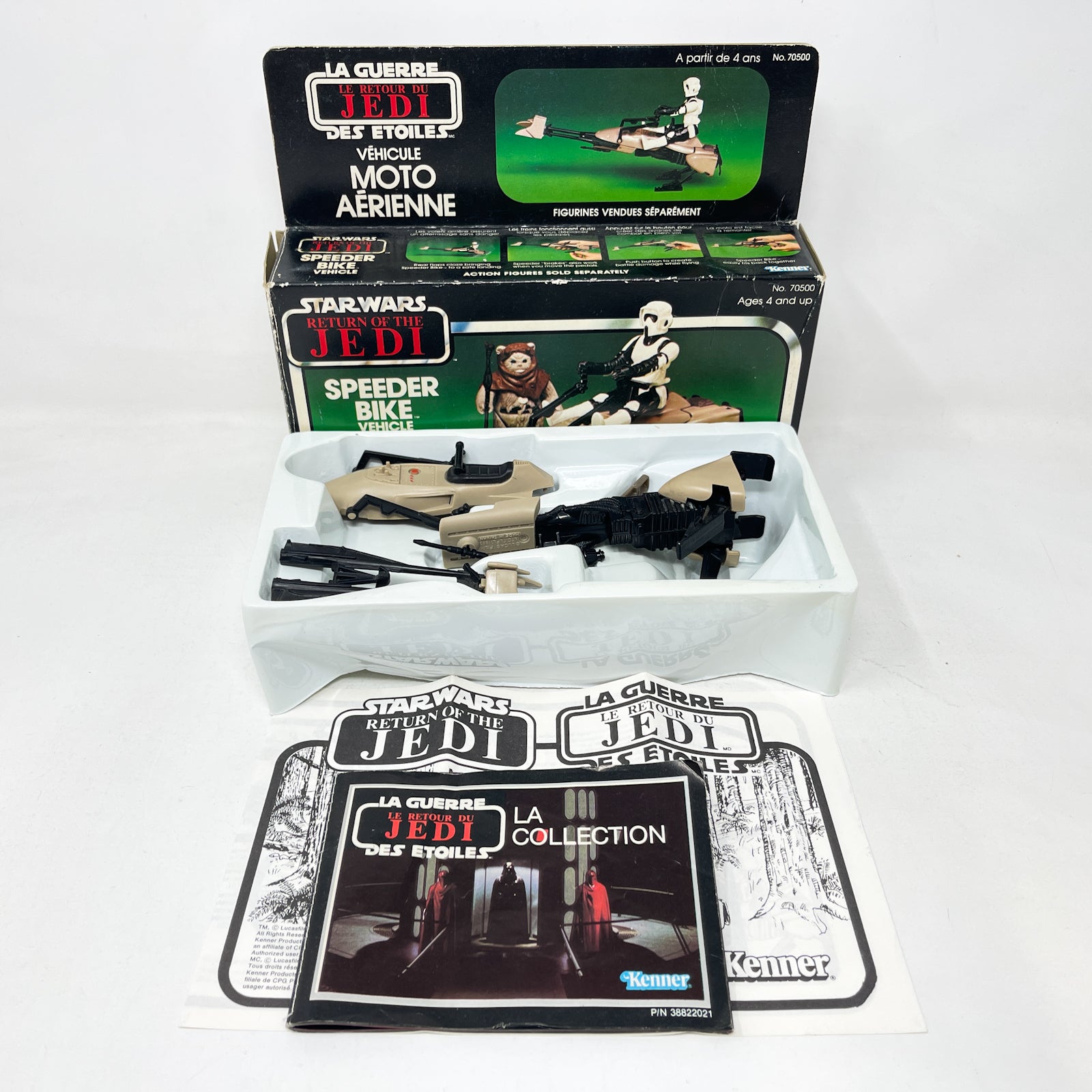 Vintage Speeder Bike Complete in Canadian Box Star Wars Kenner For