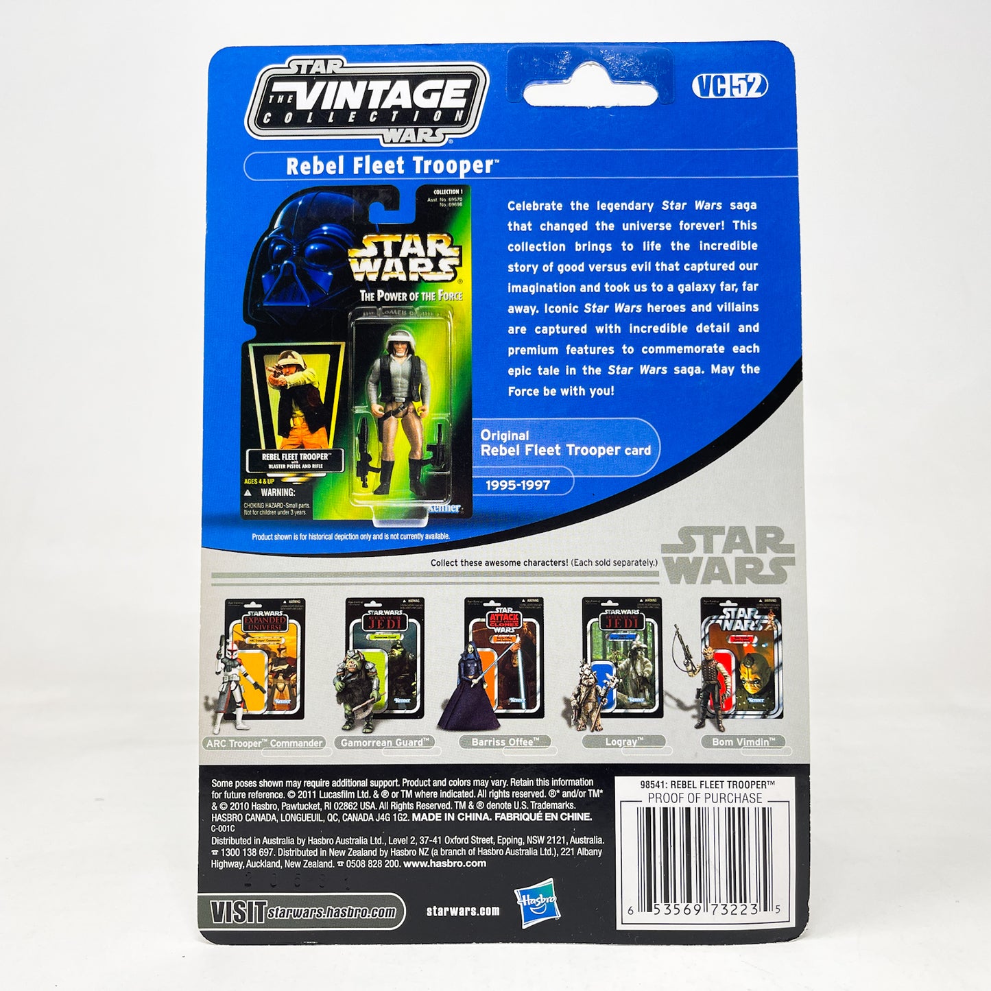 VC052 Rebel Fleet Trooper (2010) Offerless US Cardback - The Vintage Collection