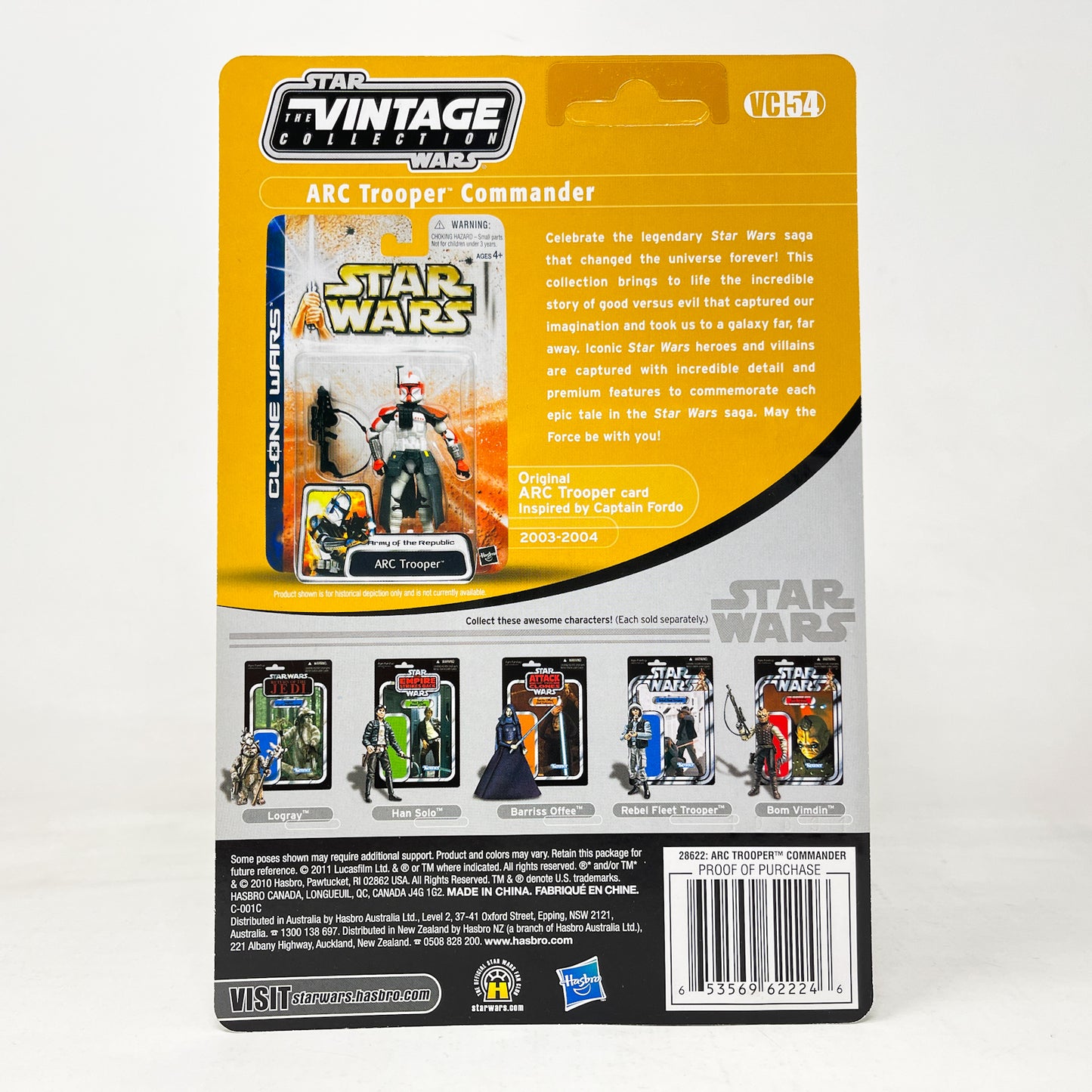 VC054 ARC Trooper Commander (2011) Unpunched - The Vintage Collection Hasbro Star Wars
