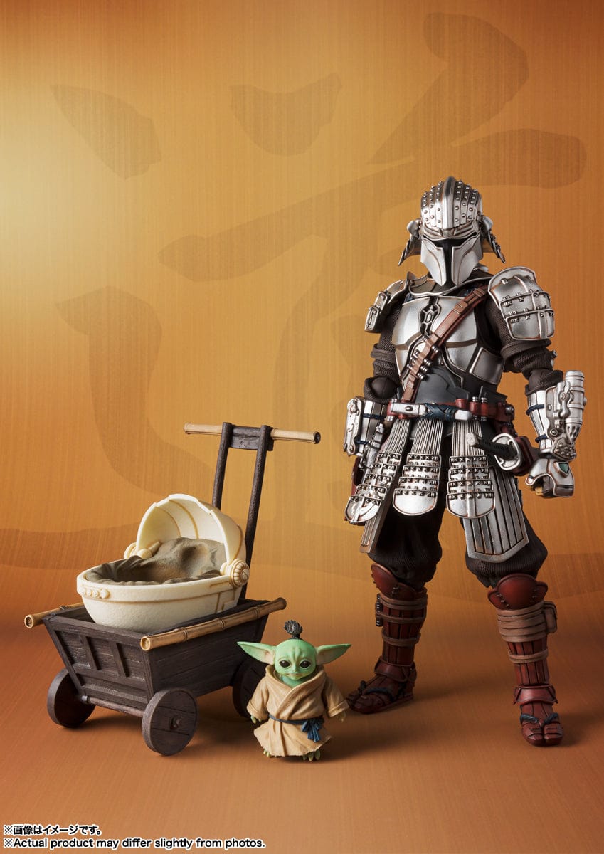 Vintage Bandai Star Wars Modern Other Ronin Mandalorian (BESKAR ARMOR) & Grogu - Bandai Spirits Tamashii Nations Star Wars MEISHO Movie Realizations Japanese Import Figures