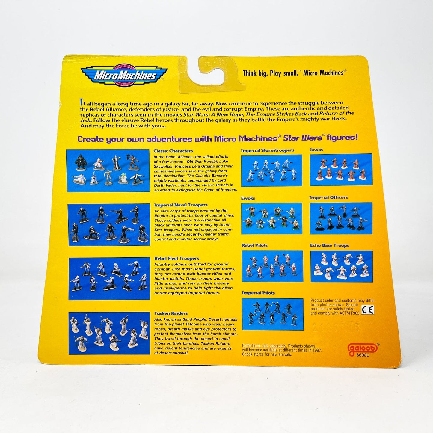 Vintage Galoob Star Wars Modern Ships Imperial Naval Troopers - Micro Machines Army Builder Pack Star Wars