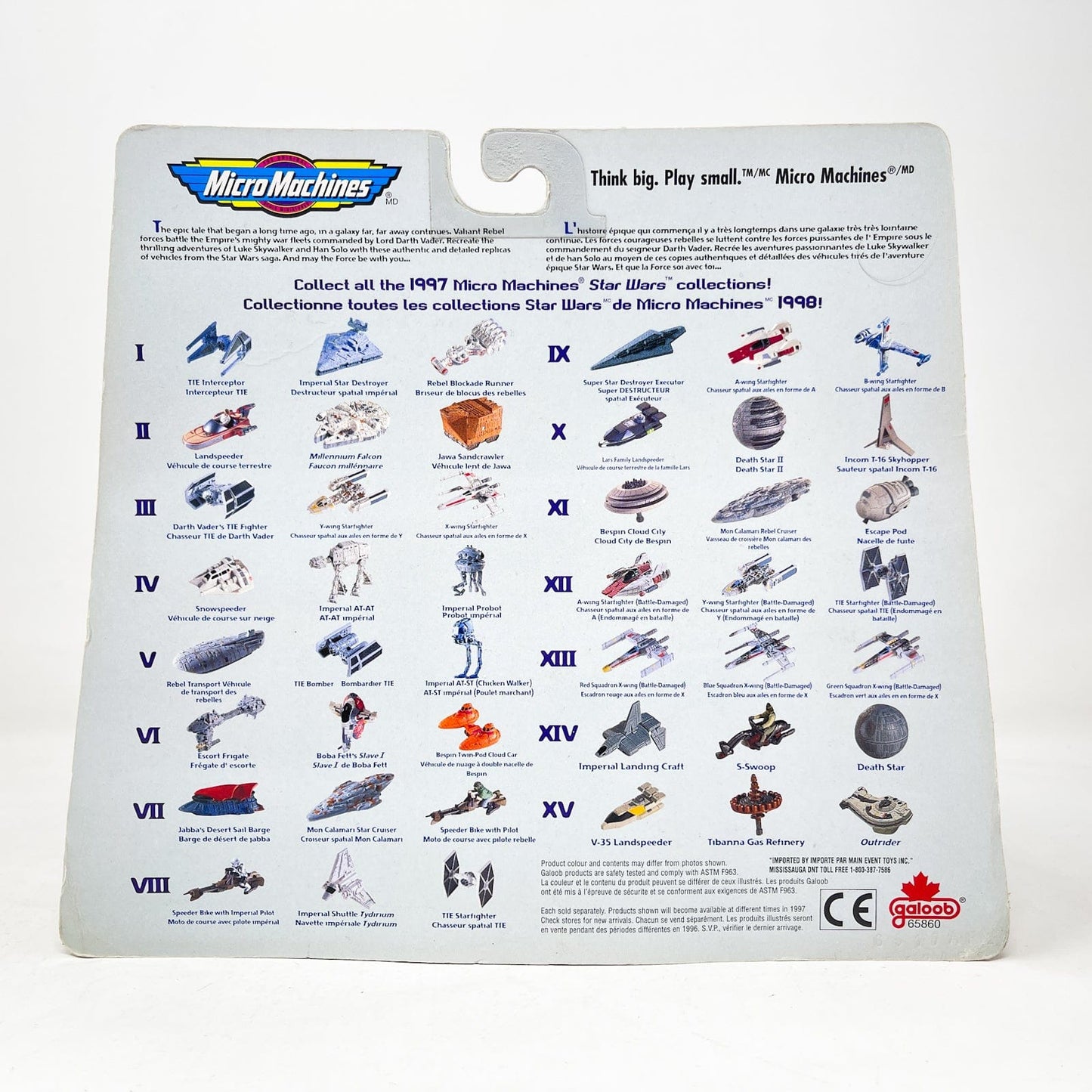 Vintage Galoob Star Wars Modern Ships Star Wars XIV 3 Pack - Micro Machines Star Wars