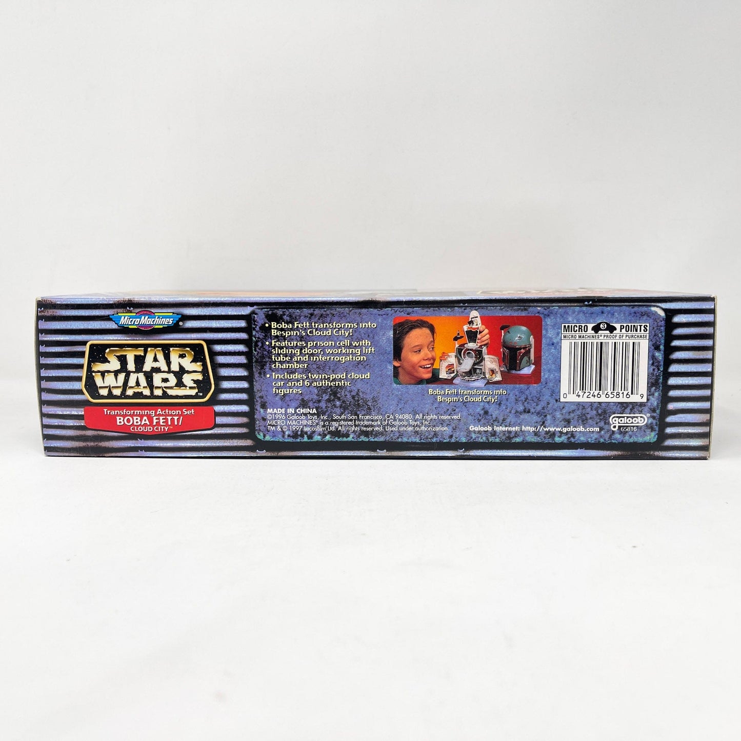 Vintage Galoob Star Wars Modern Ships Transforming Playset - Boba Fett / Cloud City - Micro Machines Star Wars