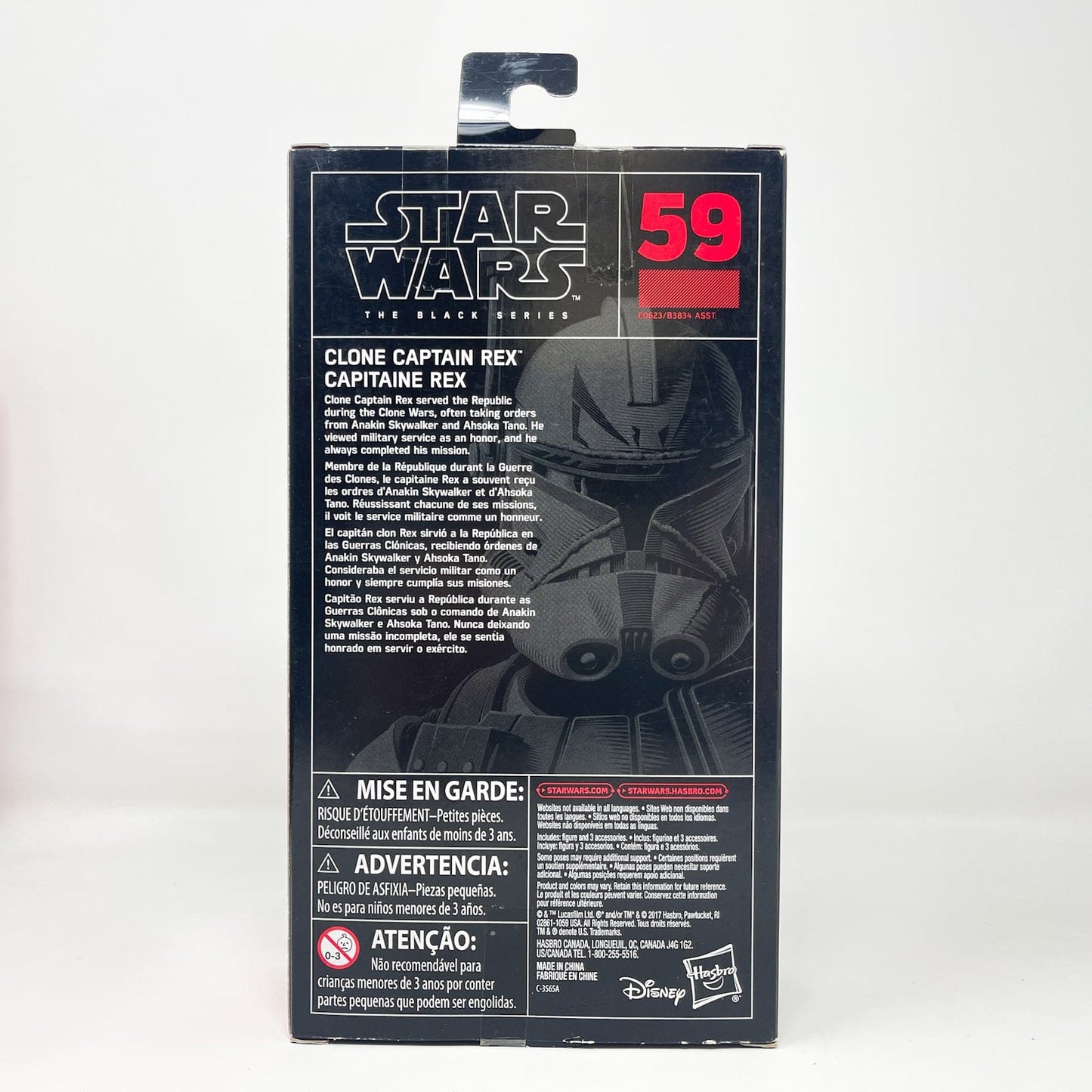 Vintage Hasbro Star Wars Black Series Sealed Figures Clone Captain Rex #59 (2017) - Black Series Hasbro Star Wars