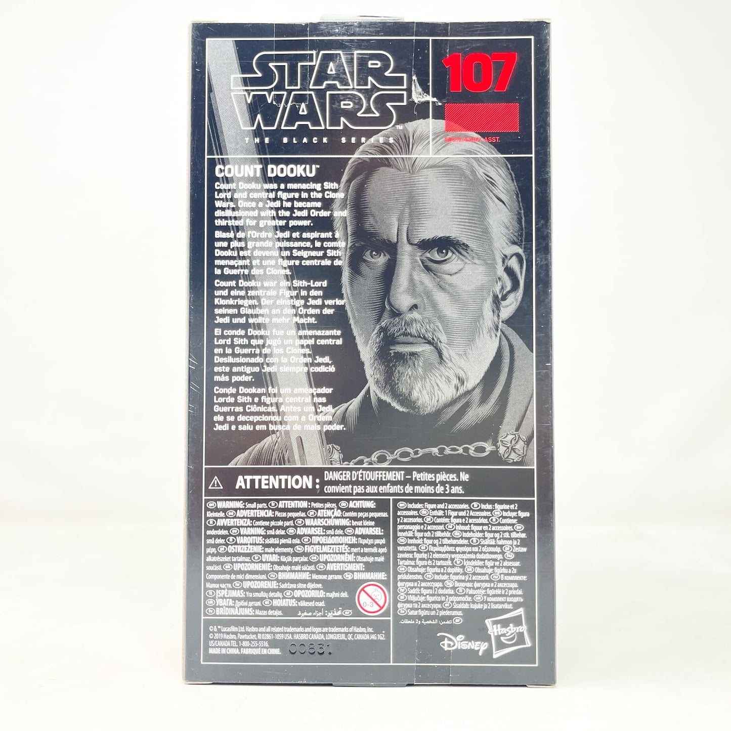 Vintage Hasbro Star Wars Black Series Sealed Figures Count Dooku #107 - Hasbro Black Series (2020)