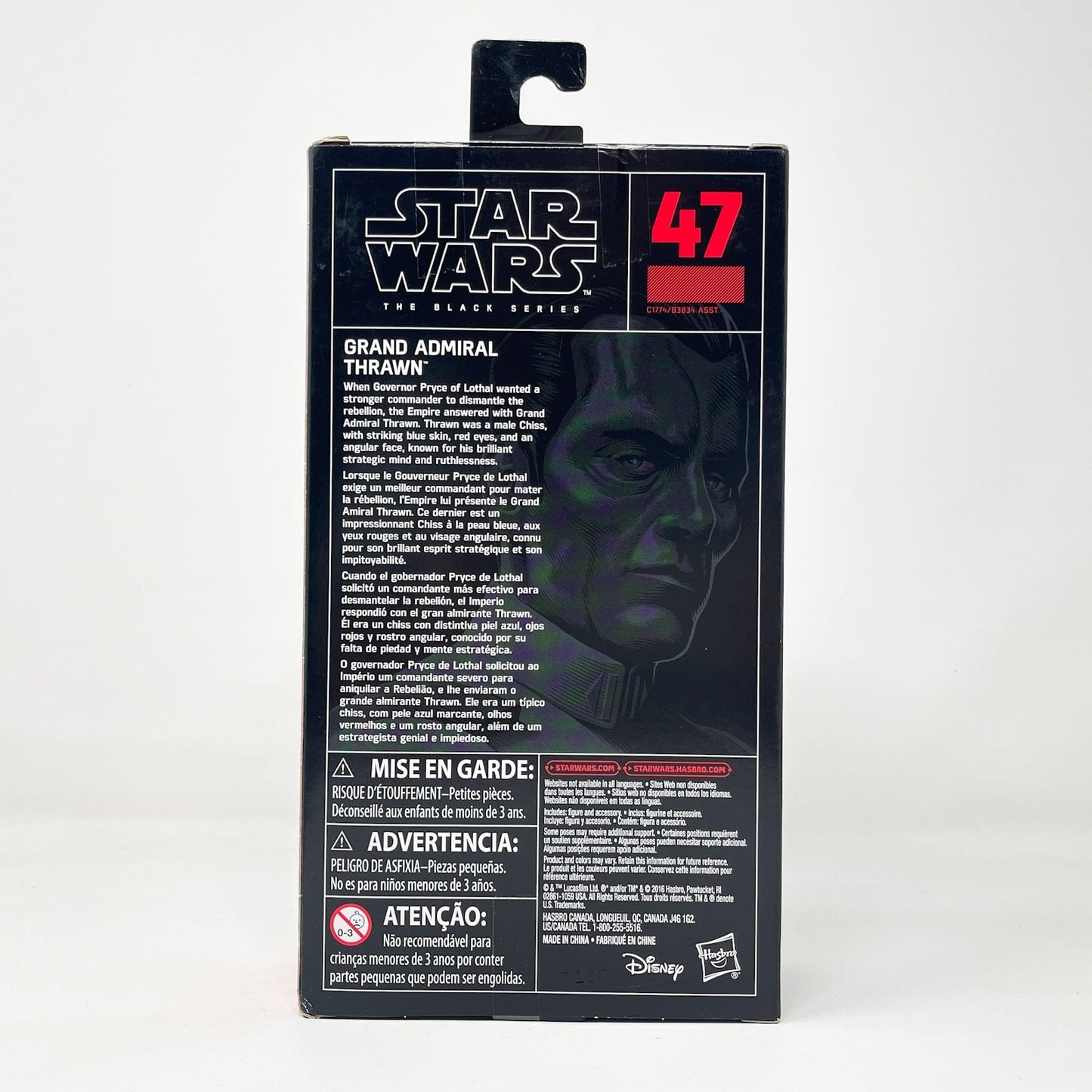 Vintage Hasbro Star Wars Black Series Sealed Figures Grand Admiral Thrawn #47 - Hasbro Black Series (2017)