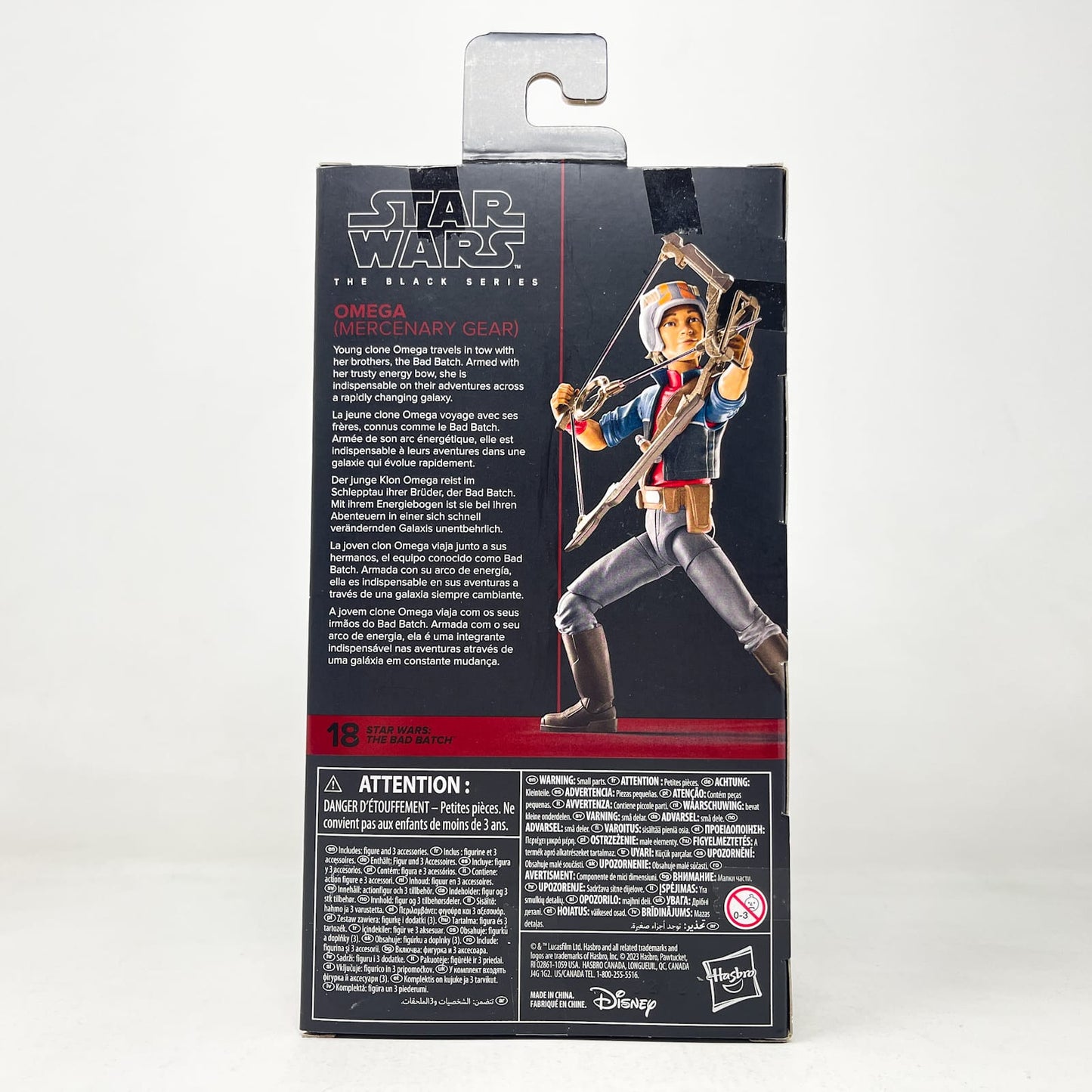 Vintage Hasbro Star Wars Black Series Sealed Figures Omega (Mercenary Gear) - The Bad Batch BB 18 - Hasbro Black Series (2023)