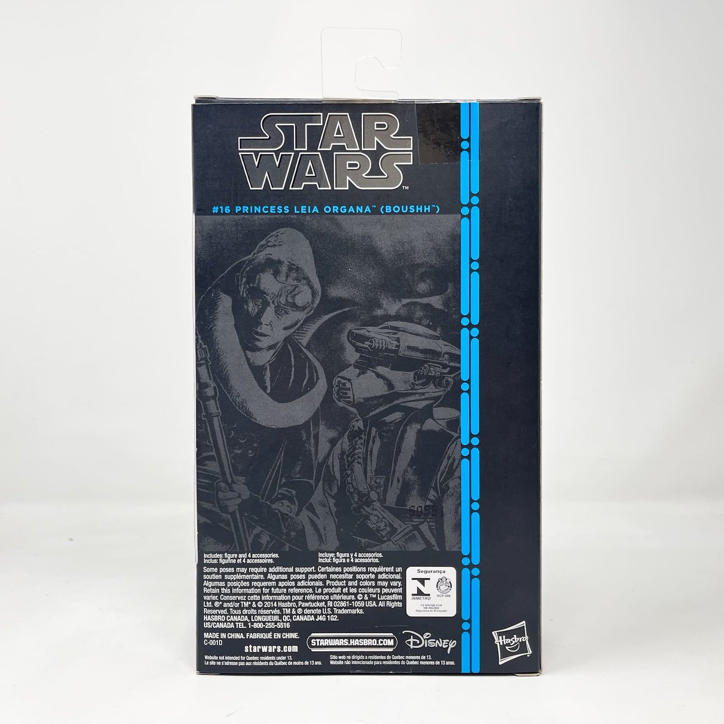Vintage Hasbro Star Wars Black Series Sealed Figures Princess Leia Organa (Boushh) #16 - Blue Line - Hasbro Black Series (2015)