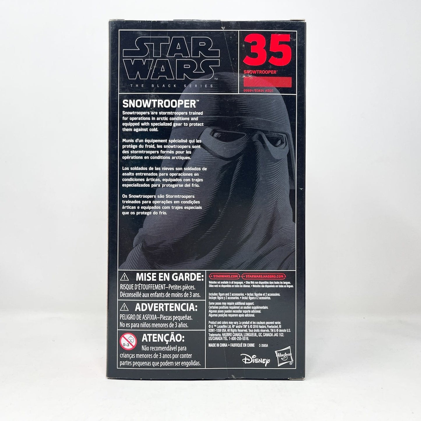Vintage Hasbro Star Wars Black Series Sealed Figures Snowtrooper (ESB) #35 - Black Series Hasbro Star Wars Action Figure