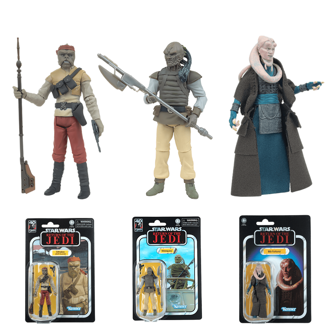Vintage Hasbro Star Wars Bundle Deal: X3 Jabba Goons - Bib Fortuna - Kithaba - Weequay - 3.75" Hasbro Vintage Collection