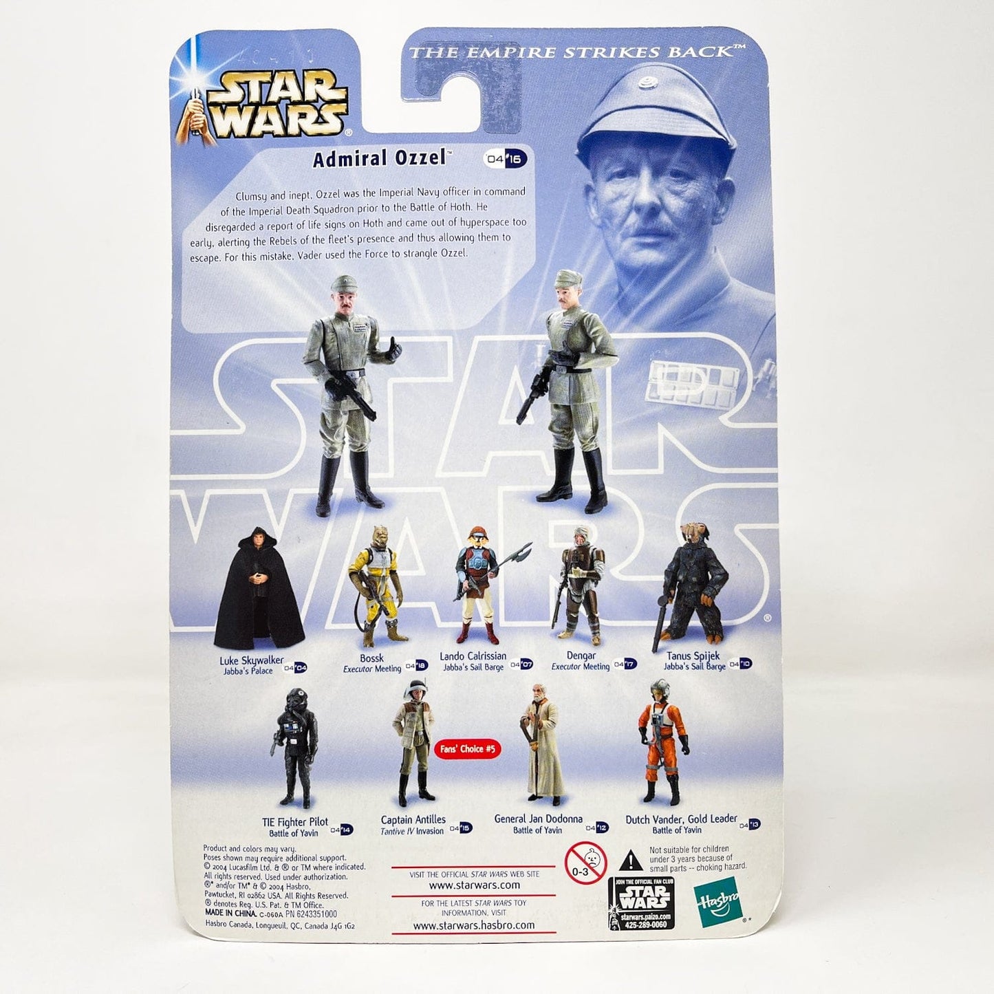 Vintage Hasbro Star Wars Mid MOC Admiral Ozzel #04-16 - Hasbro SAGA Series 3.75"