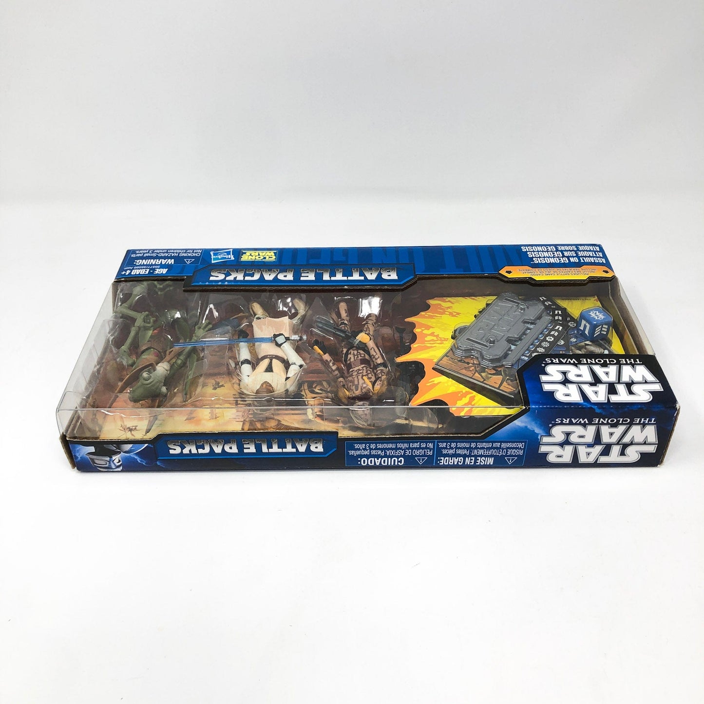 Vintage Hasbro Star Wars Mid MOC Assault on Geonosis Clone Wars Battle Packs - ARF Trooper - Obi-Wan Kenobi - Geonosian Warrior - 3.75" Hasbro 2011
