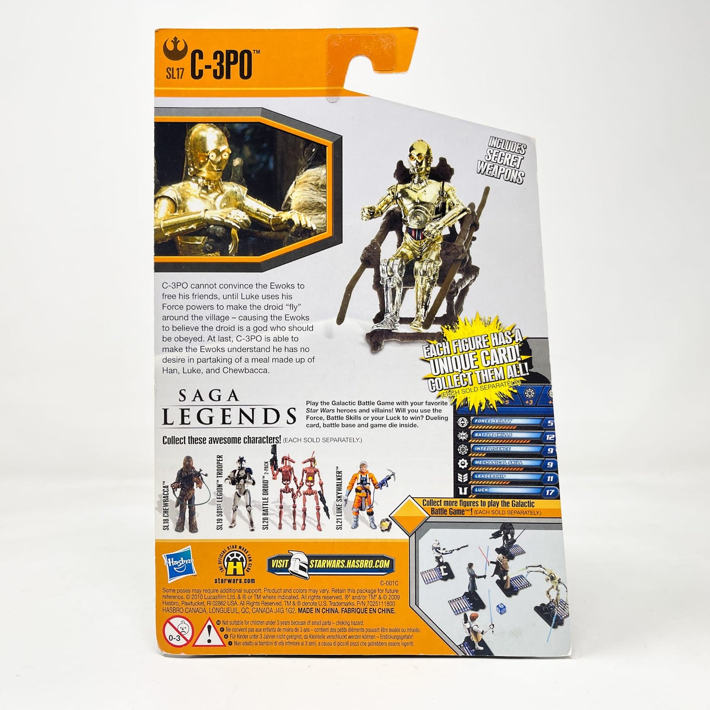 Vintage Hasbro Star Wars Mid MOC C-3PO (Ewok Throne) SL17 - Hasbro Legacy Collection 3.75" (2010)
