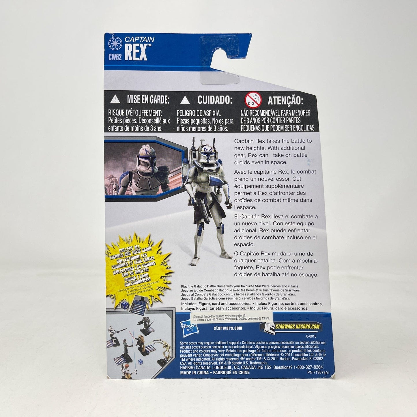 Vintage Hasbro Star Wars Mid MOC Captain Rex CW62 - The Clone Wars 2010 3.75" Star Wars Action Figure