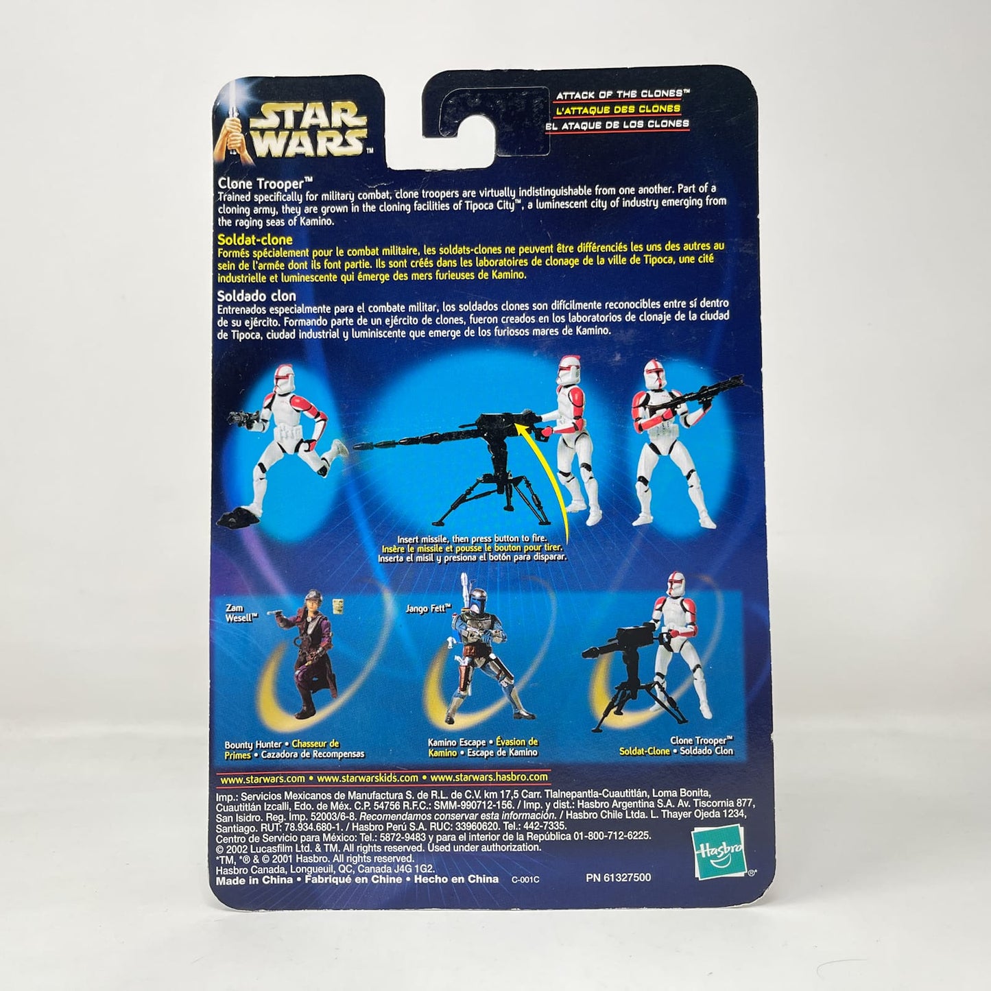 Vintage Hasbro Star Wars Mid MOC Clone Trooper #02-17 - Hasbro SAGA Series 3.75"