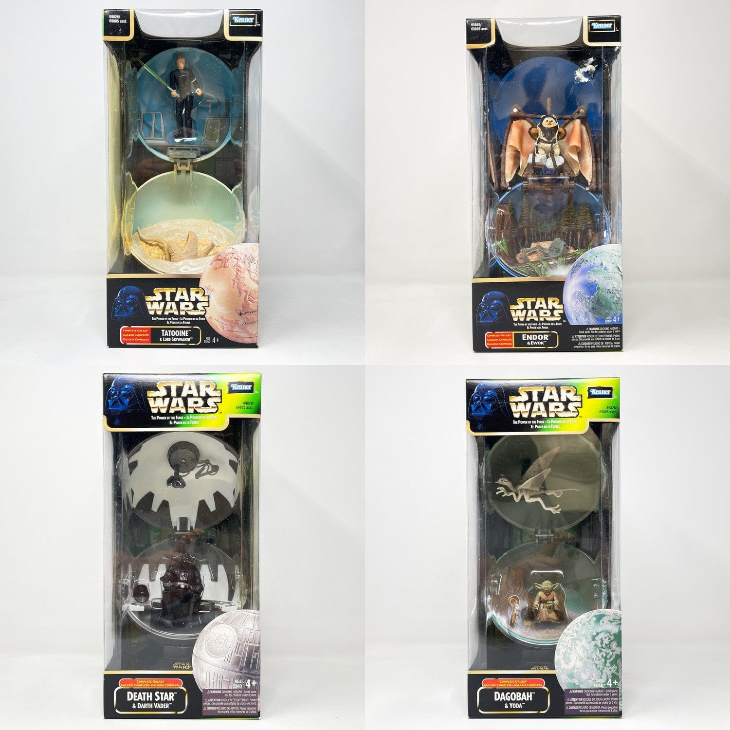 Complete Galaxy Planets & Figure - Full Set of 4 - Hasbro Power of