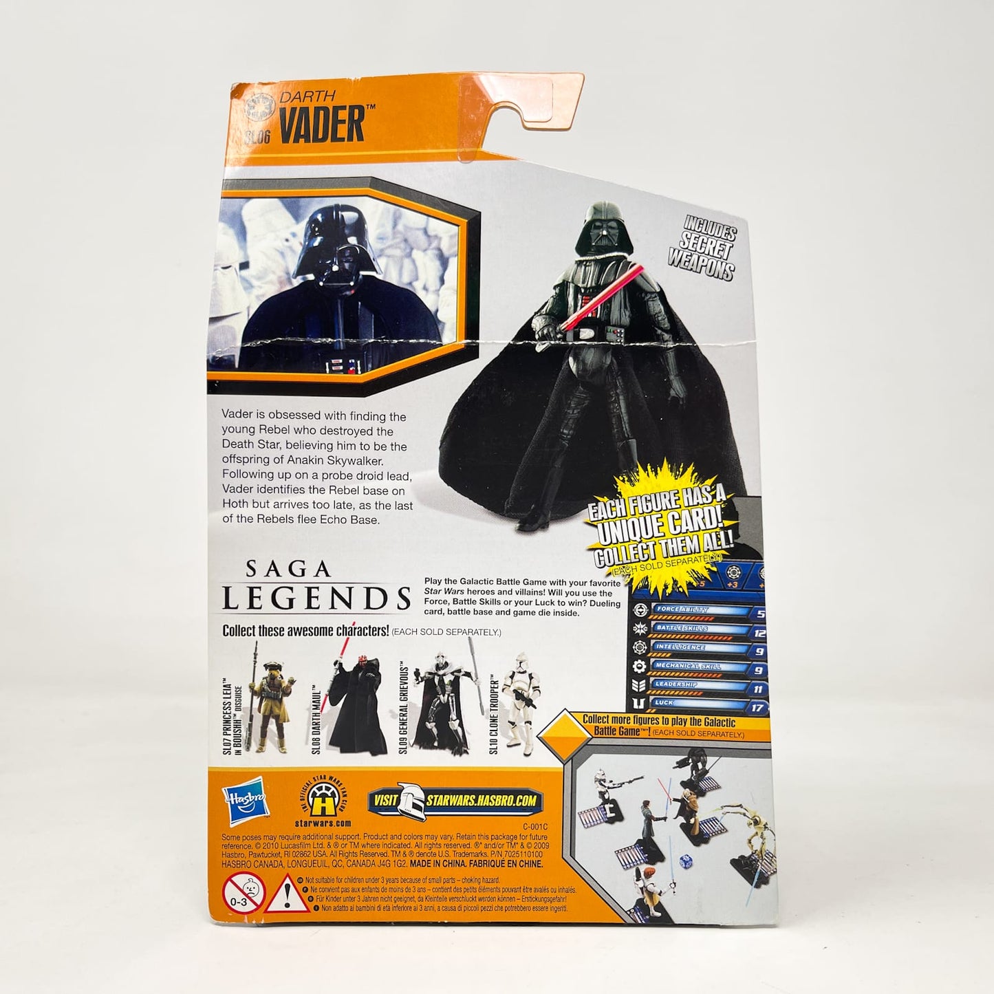 Vintage Hasbro Star Wars Mid MOC Darth Vader SL06 - Hasbro Legacy Collection 3.75" (2010)