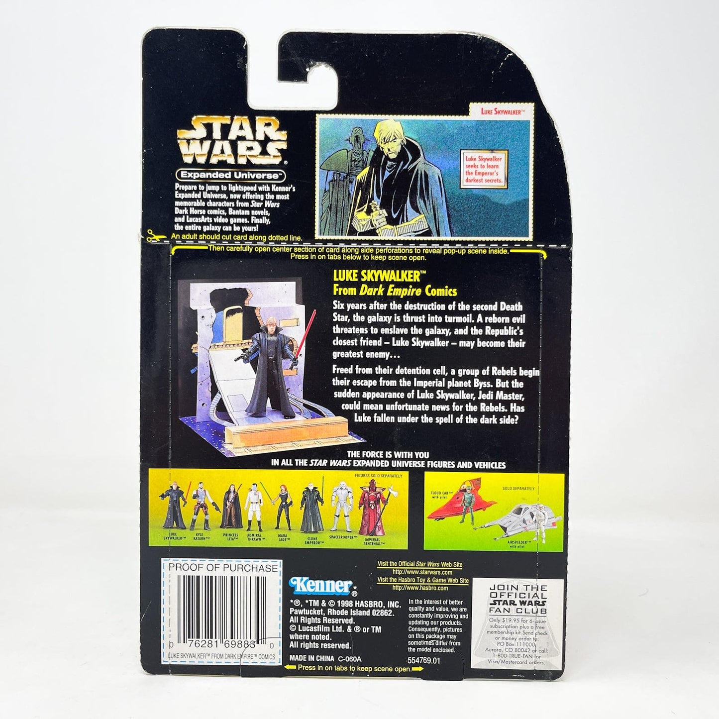 Vintage Hasbro Star Wars Mid MOC Expanded Universe Luke Skywalker - Hasbro Power of the Force 2