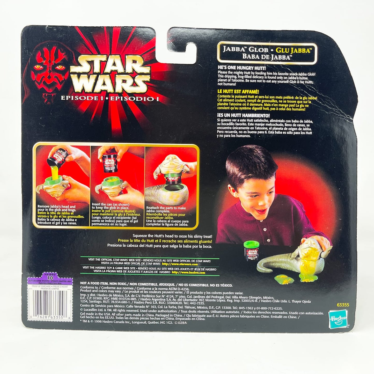 Vintage Hasbro Star Wars Mid MOC Jabba Glob - Hasbro Episode 1 (1999)