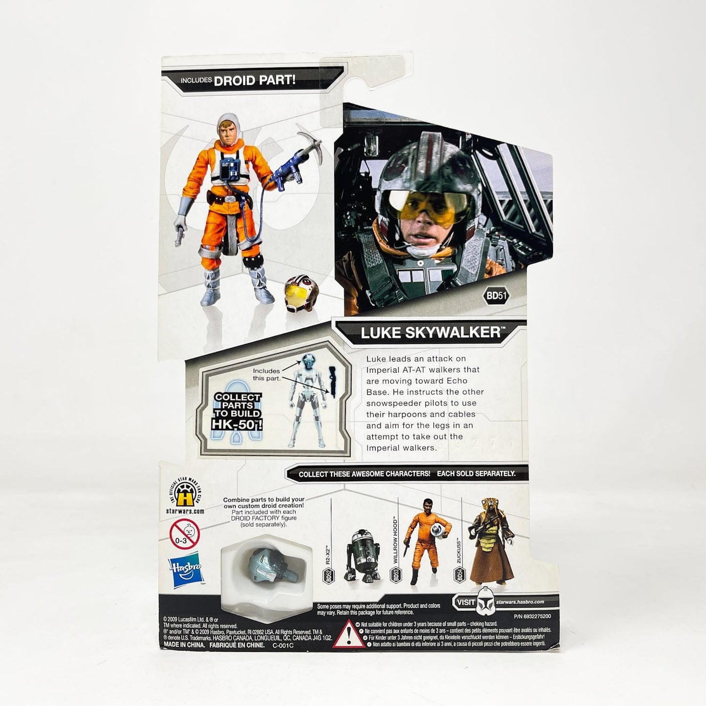Vintage Hasbro Star Wars Mid MOC Luke Skywalker (Snowspeeder) BD51 - Hasbro Legacy Collection 3.75"