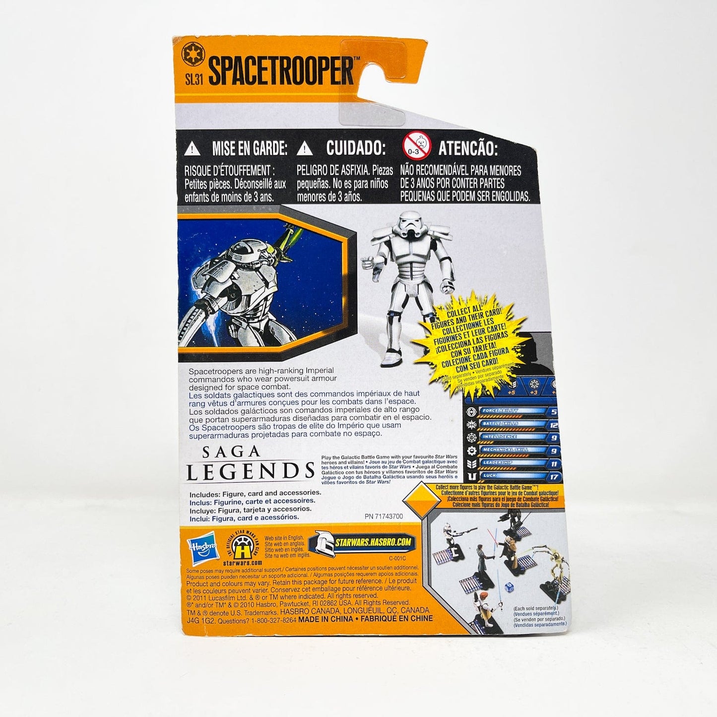 Vintage Hasbro Star Wars Mid MOC Spacetrooper (SL 31) - Hasbro Saga Legends 2011 Star Wars Action Figure