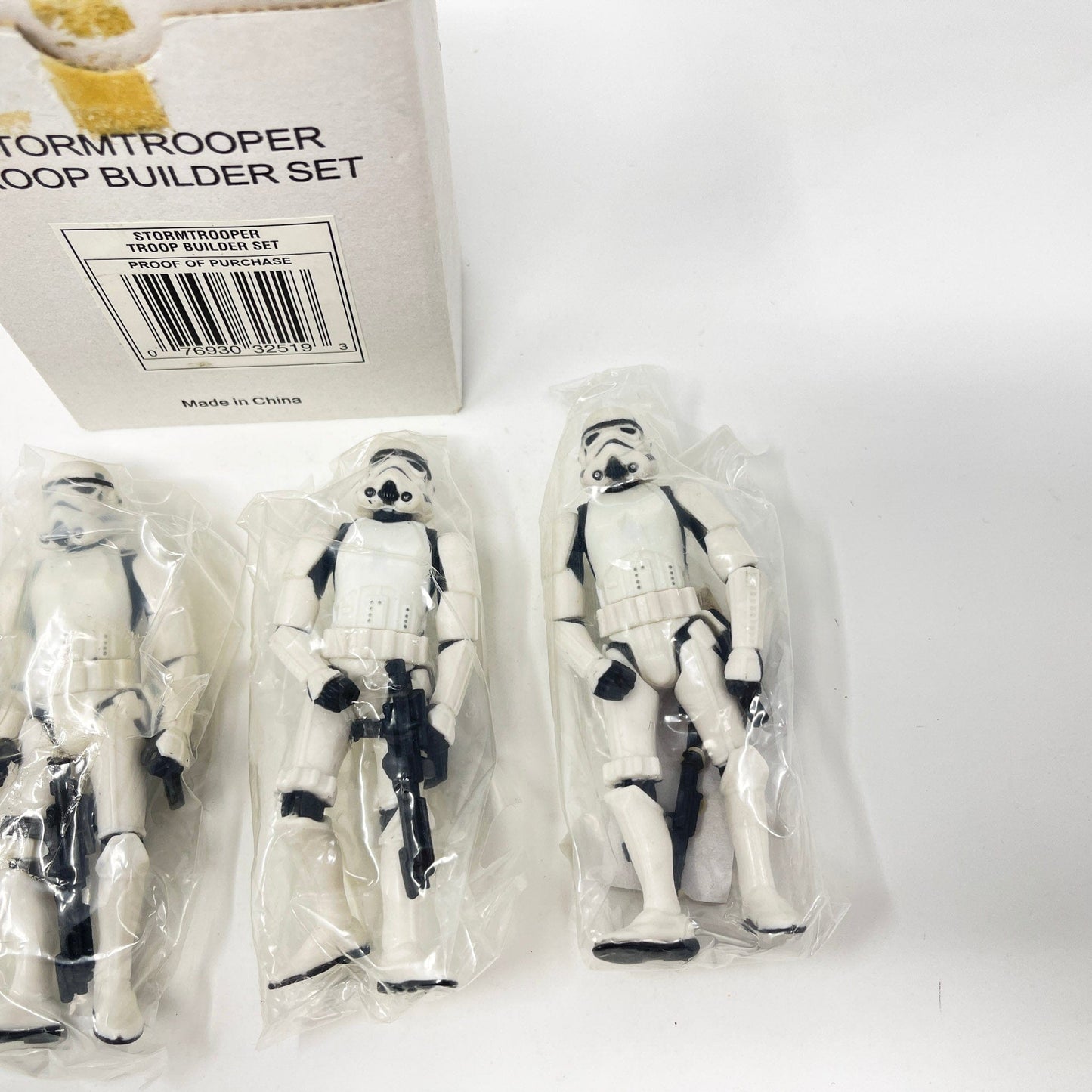 Vintage Hasbro Star Wars Mid MOC STAR WARS Fan Club (1997) Stormtrooper Builder Set - Hasbro Power of the Force (POTF2) Mail Away 4-Pack