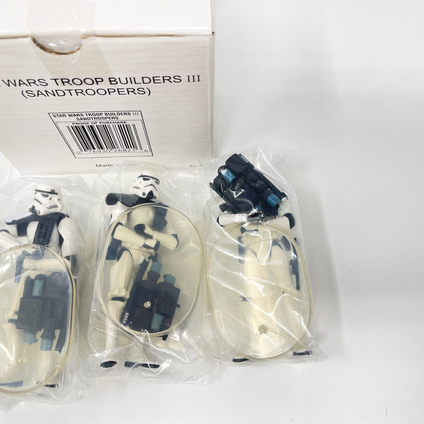 Vintage Hasbro Star Wars Mid MOC STAR WARS Fan Club (1997) Stormtrooper Builder Set III (Sandtroopers) - Hasbro Power of the Force (POTF2) Mail Away