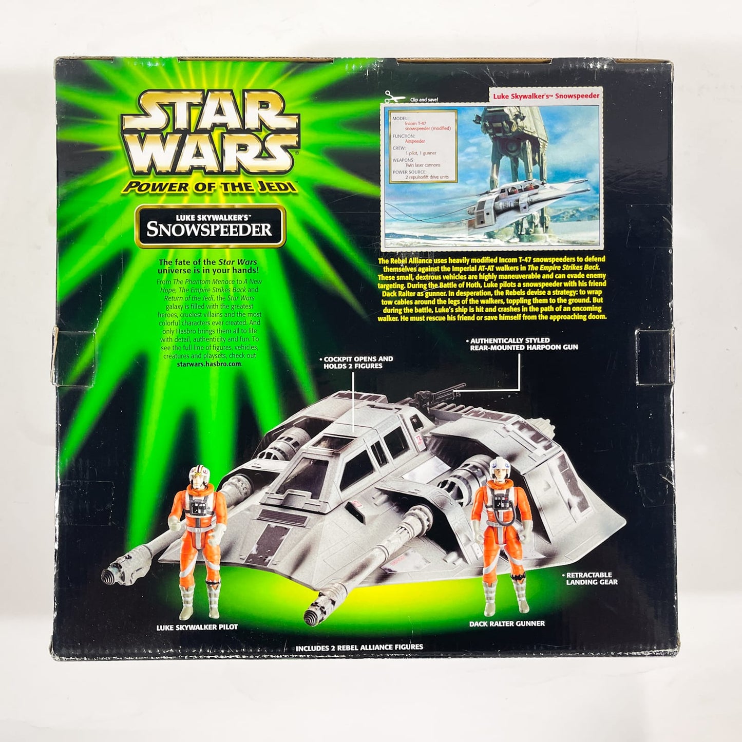 Vintage Hasbro Star Wars Mid Ships Luke Skywalker's Snowspeeder - Hasbro Power of the Jedi POTJ (2001)