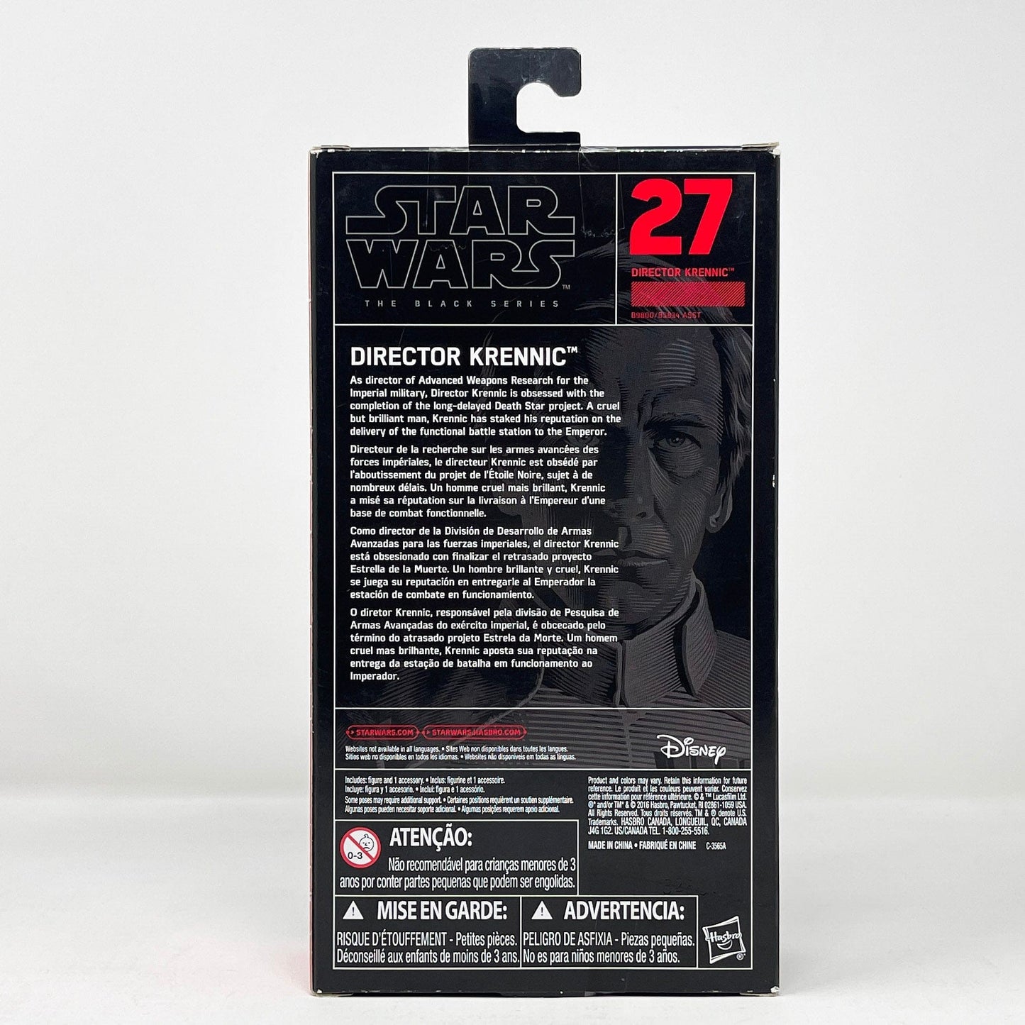 Vintage Hasbro Star Wars Modern MOC Director Krennic #27 (Rogue One) - Black Series Hasbro Star Wars Action Figure