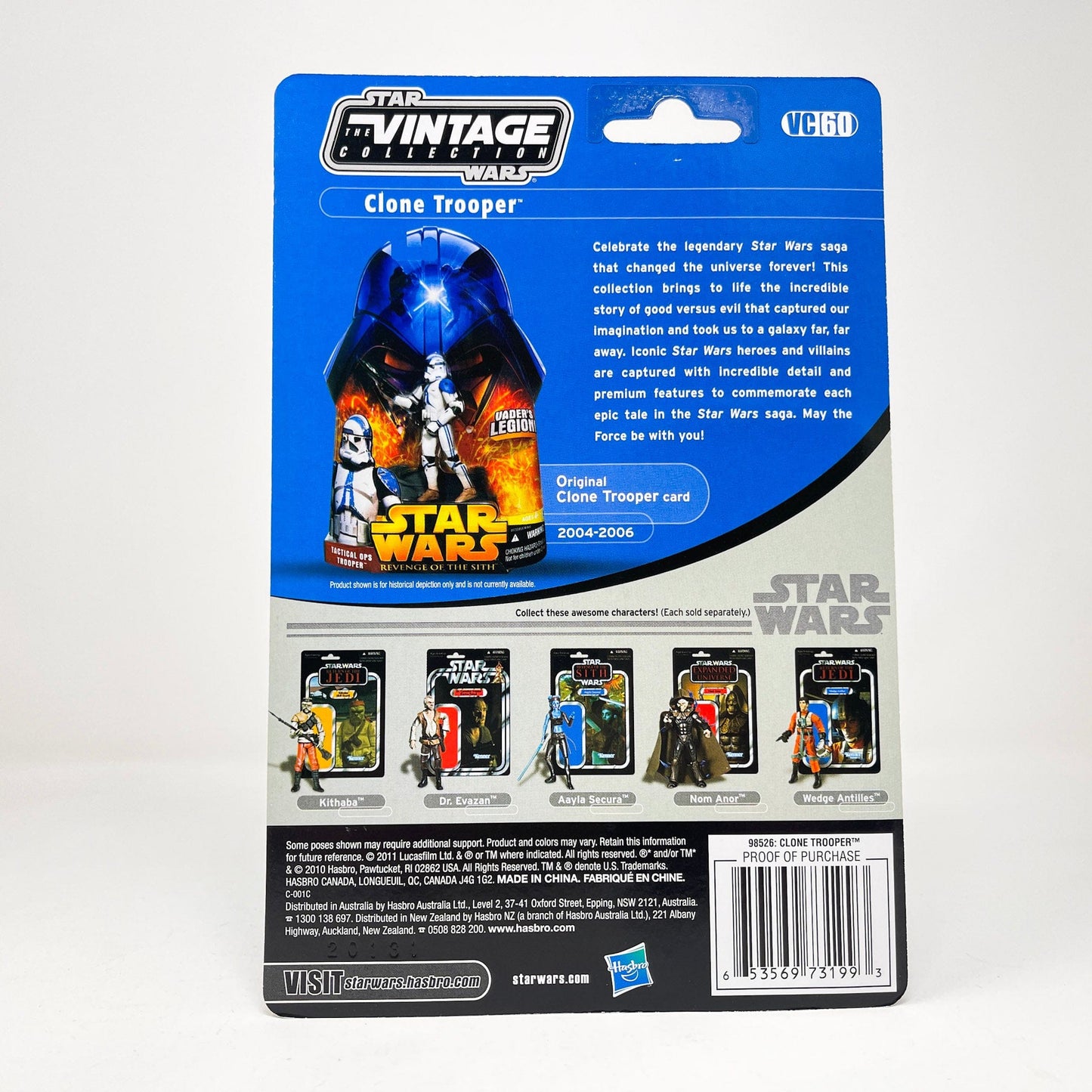 Vintage Hasbro Star Wars Modern MOC VC060 Clone Trooper - 501st Legion (2012) - The Vintage Collection Hasbro Star Wars