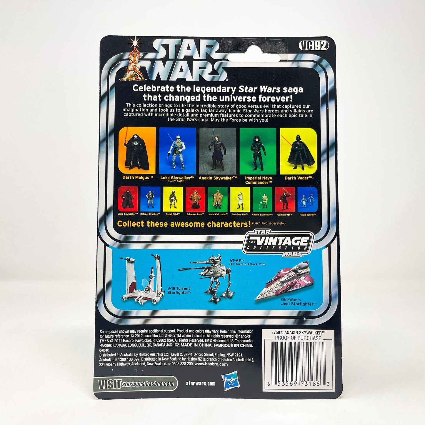 Vintage Hasbro Star Wars Modern MOC VC092 Anakin Skywalker - Clone Wars (2012) - The Vintage Collection Hasbro Star Wars