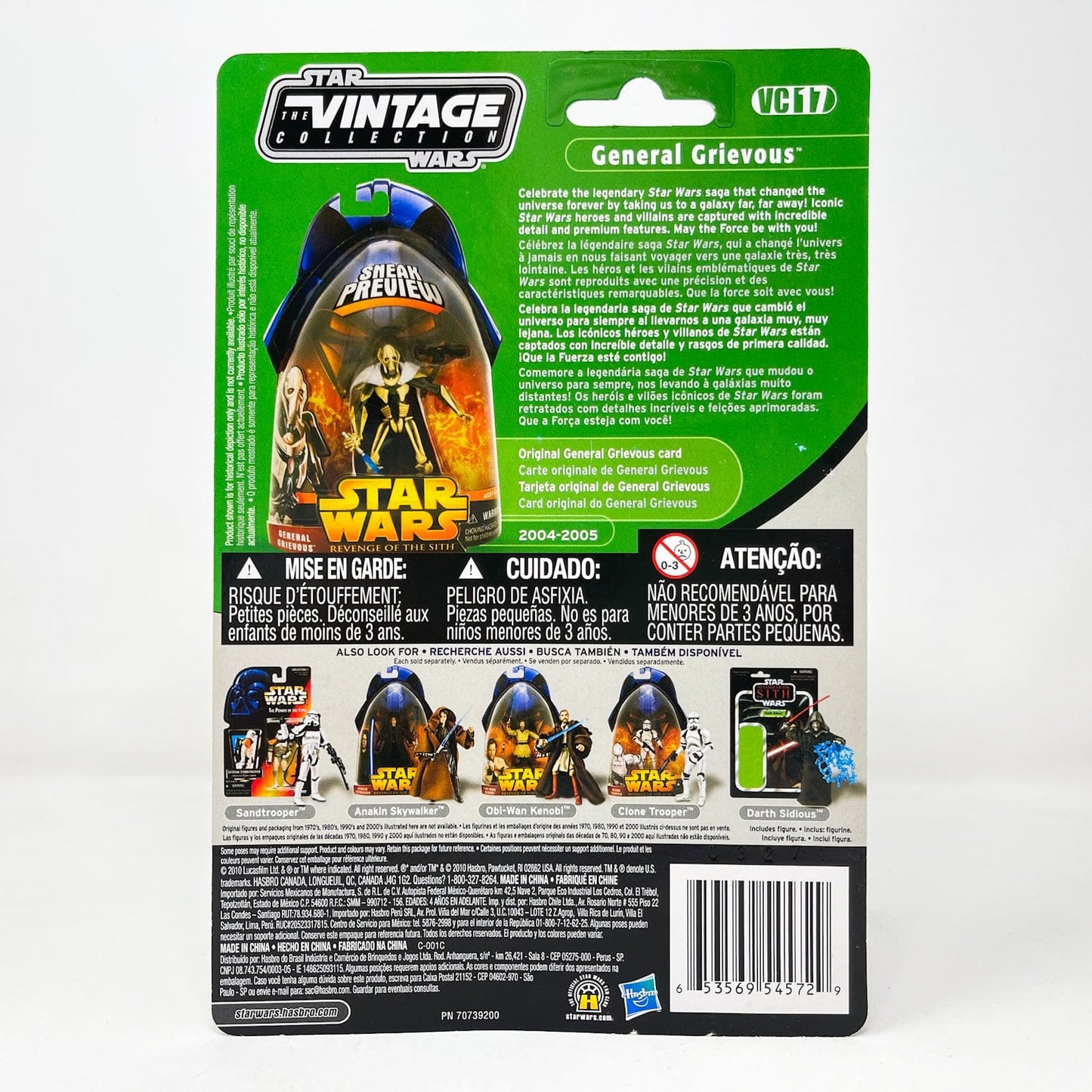 Vintage Hasbro Star Wars Vintage Collection Carded VC017 General Grievous (2010) Canadian - The Vintage Collection