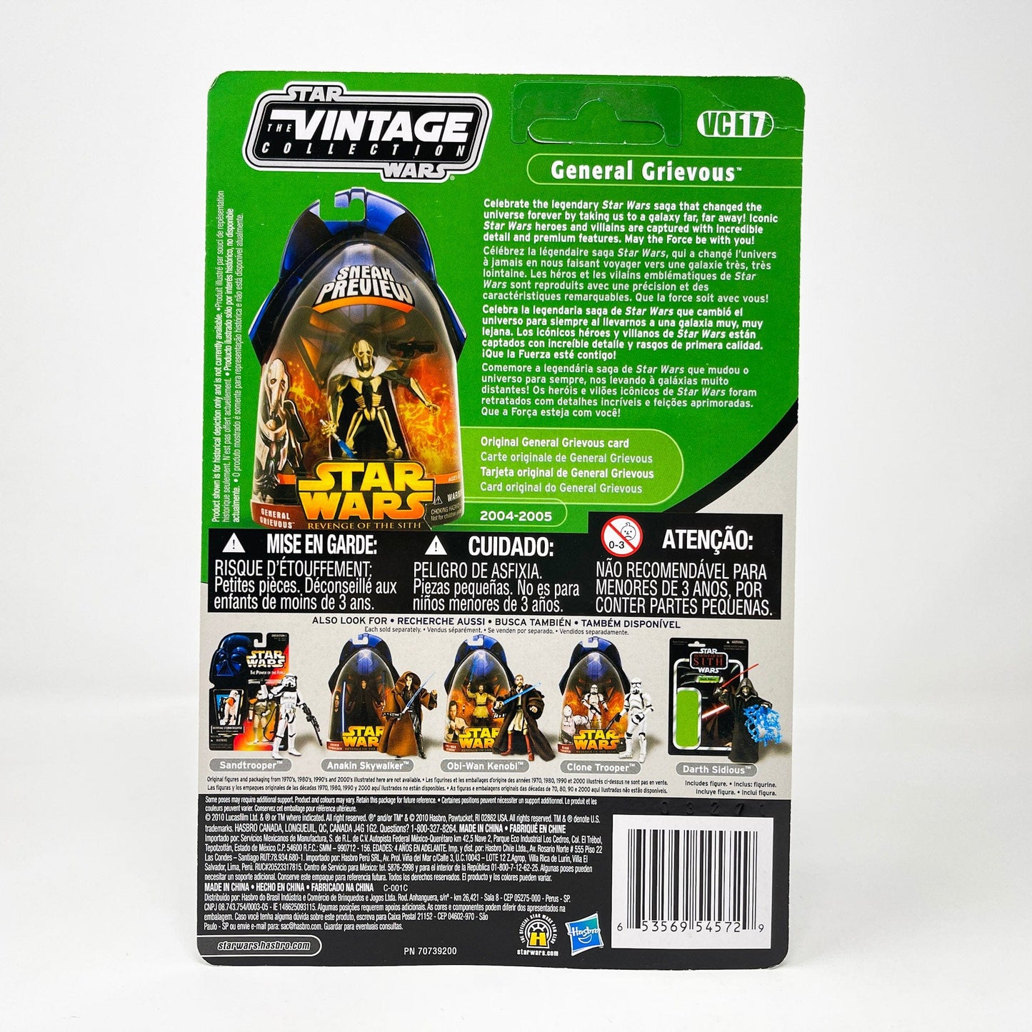 Vintage Hasbro Star Wars Vintage Collection Carded VC017 General Grievous (Unpunched) 2010 - The Vintage Collection
