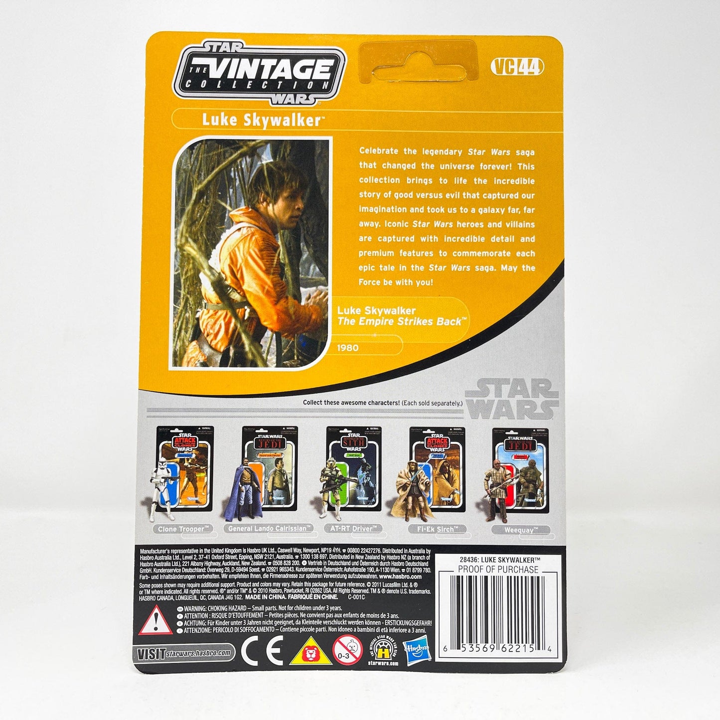 Vintage Hasbro Star Wars Vintage Collection Carded VC044 Luke Skywalker - Dagobah Landing (2011) Unpunched - The Vintage Collection