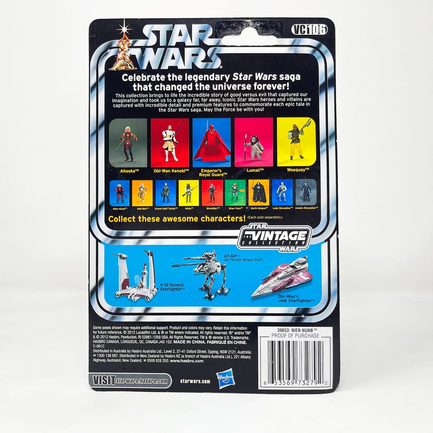Vintage Hasbro Star Wars Vintage Collection Carded VC106 Nien Nunb (Original Release) - Hasbro The Vintage Collection (2012)