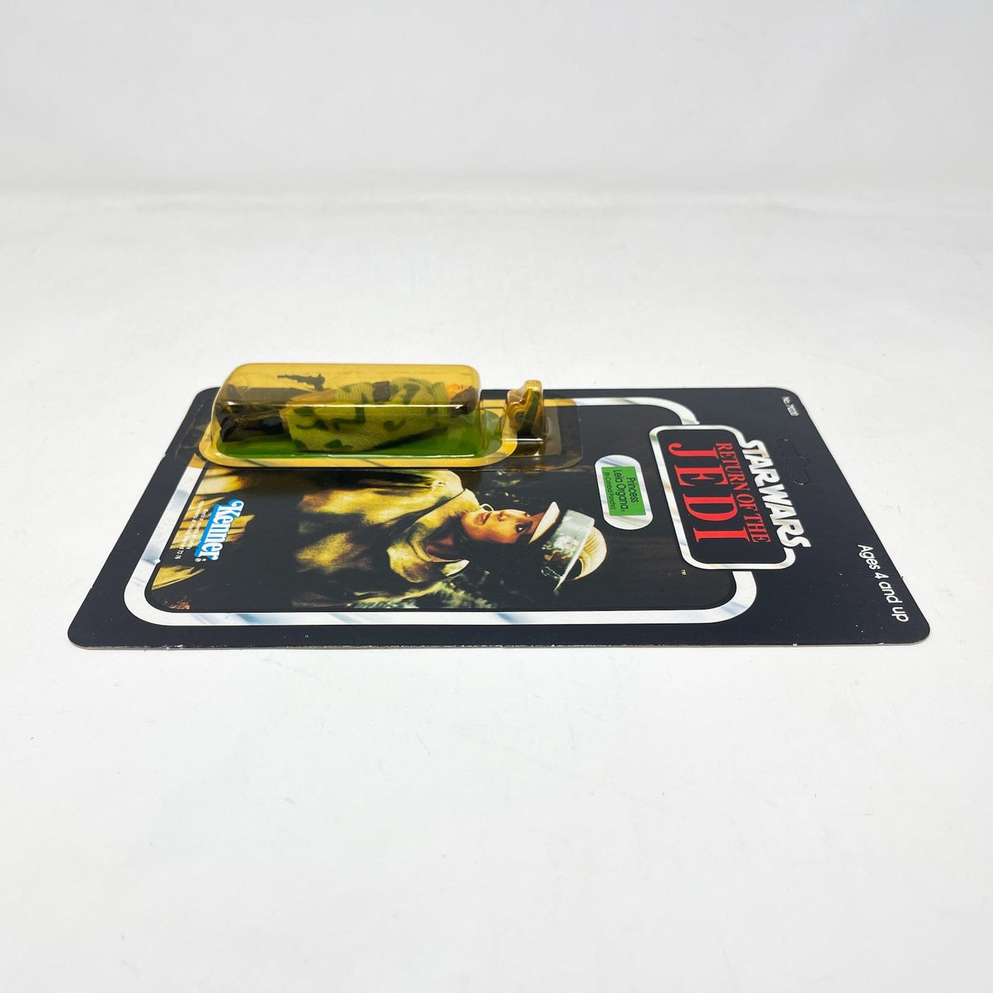 Vintage Kenner Star Wars MOC Leia in Combat Poncho ROTJ 77A-back - Mint on Card