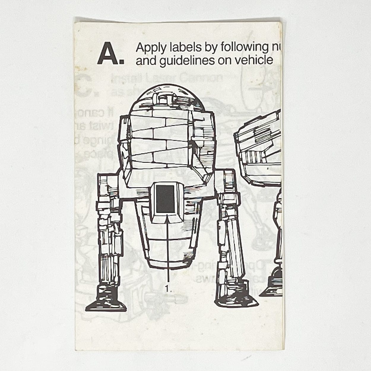 Vintage Kenner Star Wars Paper ESB CAP-2 Mini-Rig Instructions