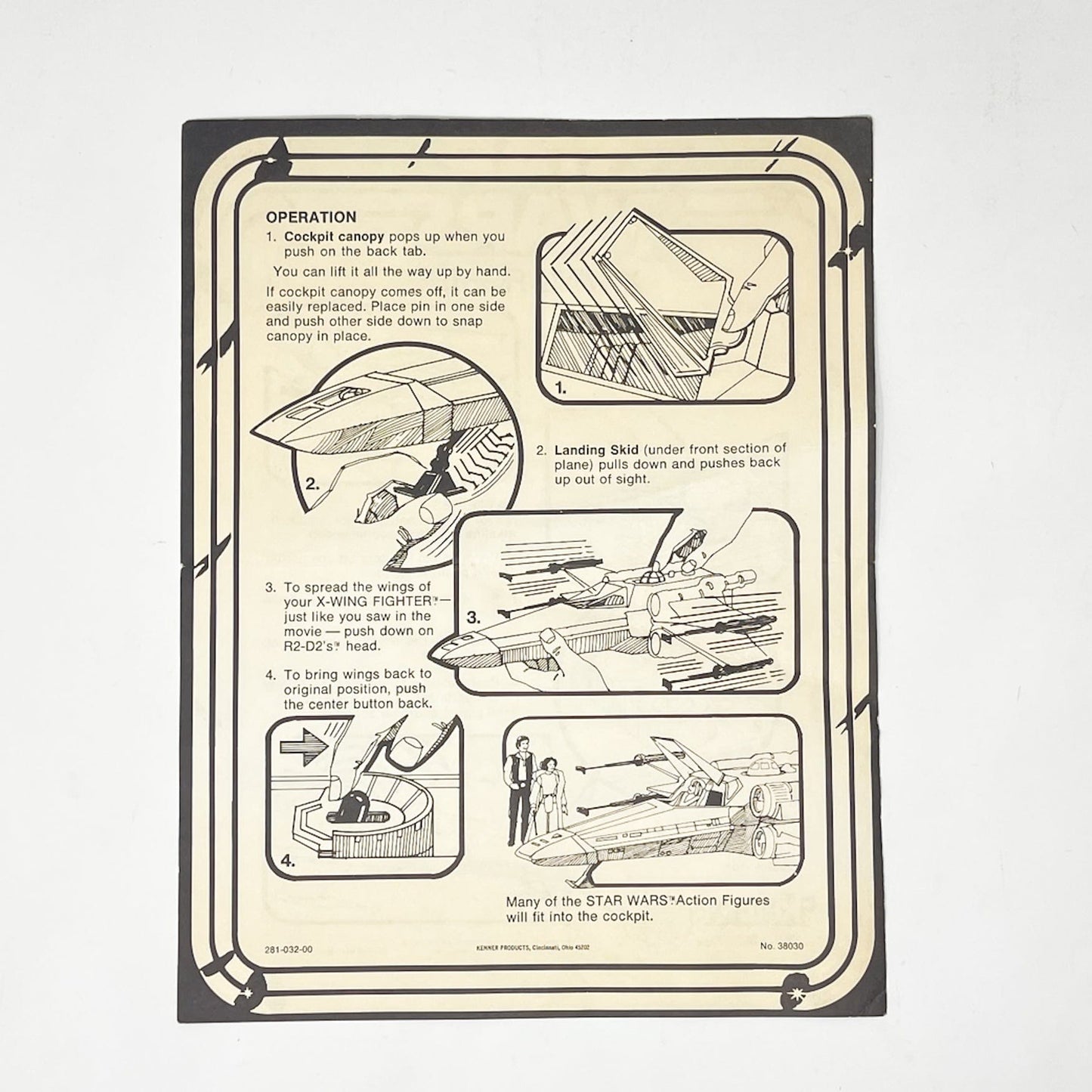 Vintage Kenner Star Wars Paper Star Wars X-Wing Instructions