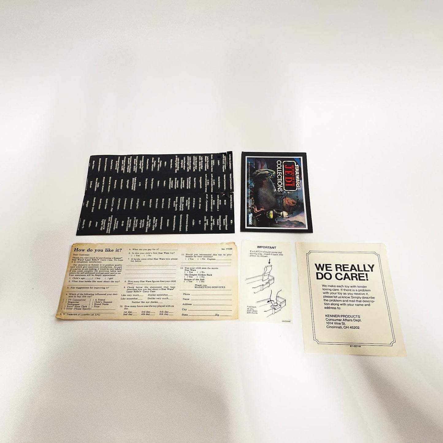 Vintage Kenner Star Wars Vehicle Laser Rifle Carrying Case - Loose Complete w/ Inserts