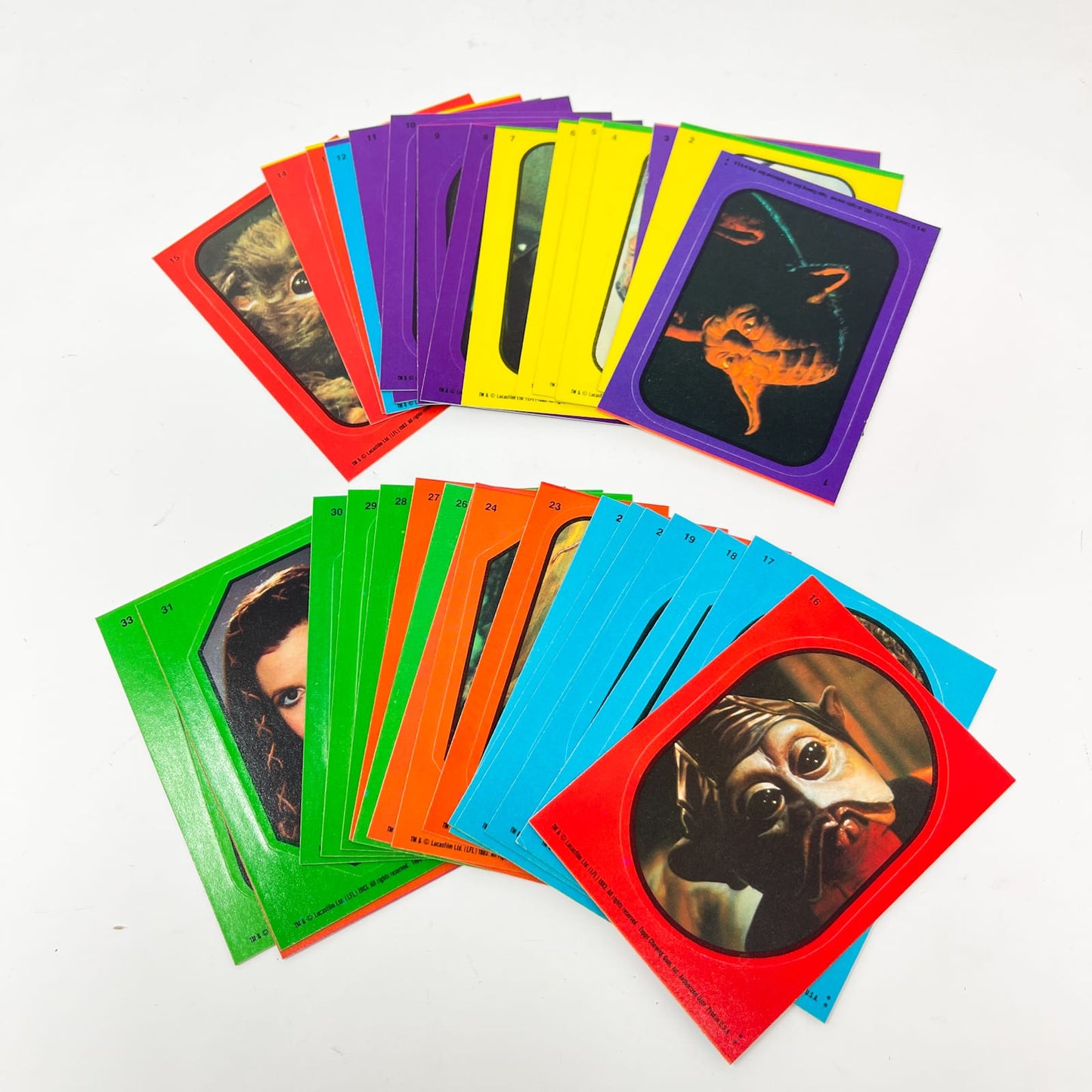 Vintage Topps Star Wars Non-Toy Topps Return of the Jedi Series 1 Stickers - Full Set