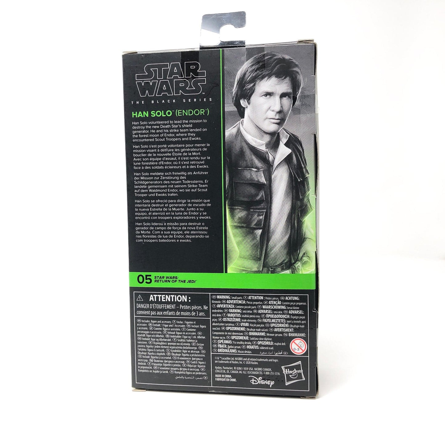 Vintage Hasbro Star Wars Modern MOC Han Solo (Endor) ROTJ05 - Black Series Hasbro Star Wars Action Figure