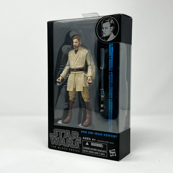 Vintage Hasbro Star Wars Modern MOC Obi Wan Kenobi (Blue Line) #08 - Black Series Hasbro Star Wars Action Figure