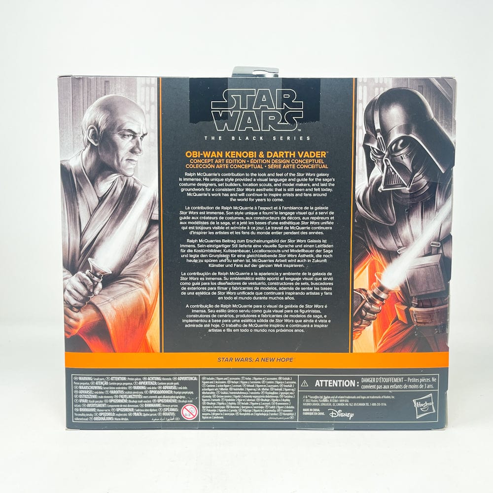 Vintage Hasbro Star Wars Modern MOC Obi-Wan Kenobi & Darth Vader (Ralph McQuarrie) - Black Series #07 Hasbro Star Wars Action Figure