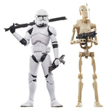Vintage Hasbro Star Wars Modern MOC Pre-Order Phase II Clone Trooper & Battle Droid 2-pack - Black Series Hasbro Star Wars