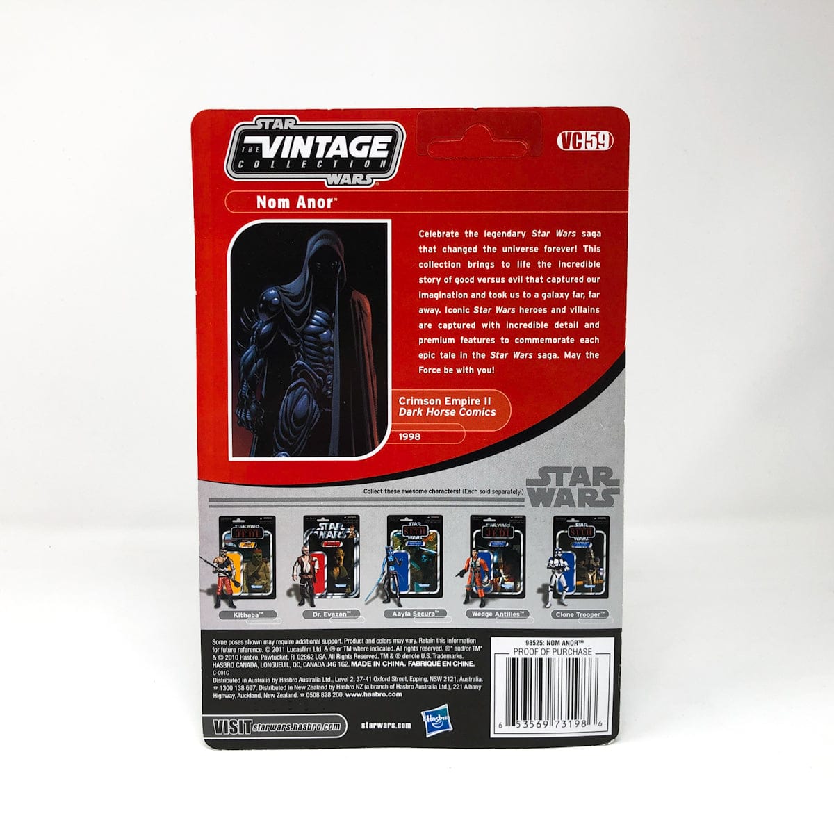 Vintage Hasbro Star Wars Modern MOC VC59 Nom Anor (Yuuzhan Vong) - Unpunched Card - The Vintage Collection Hasbro Star Wars