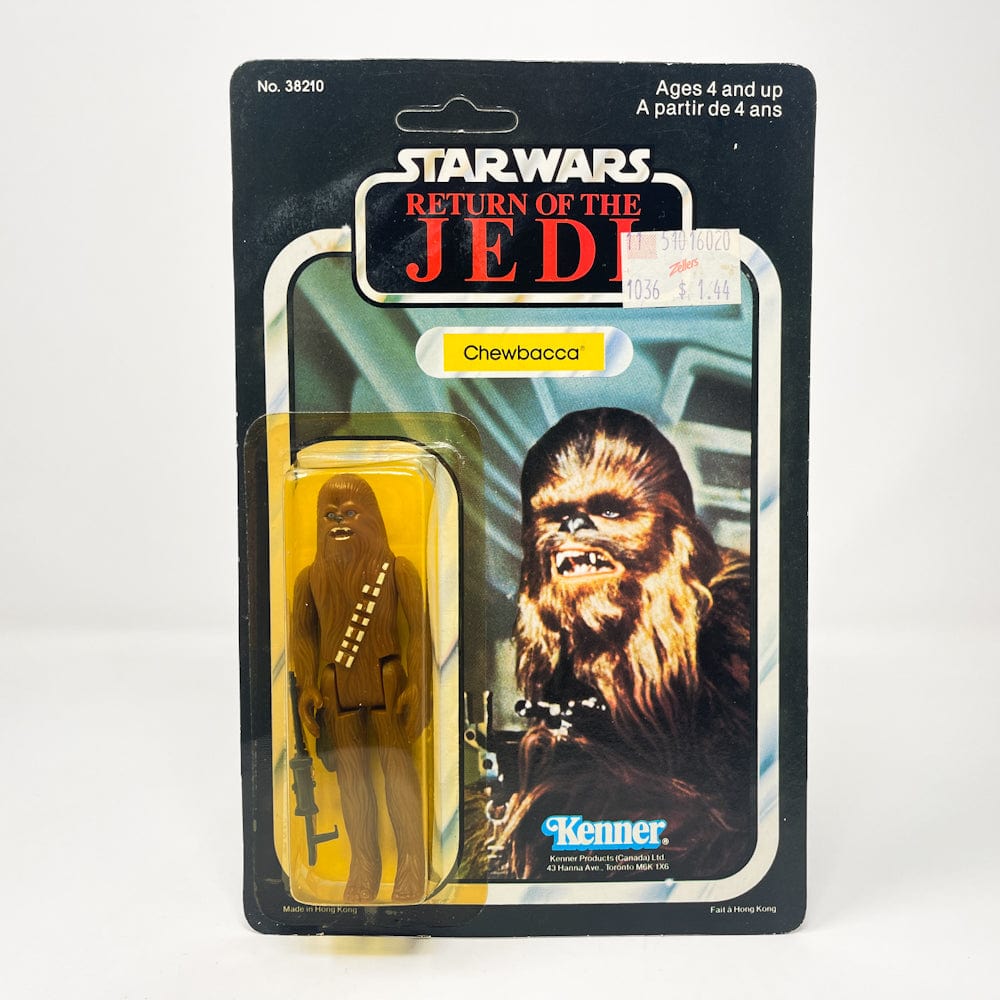 Vintage Star Wars Chewbacca ROTJ 77 Back - Mint on Card Kenner